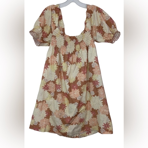 Faherty Women's Floral Mini Dress - Cream and Pink - Picture 2 of 11